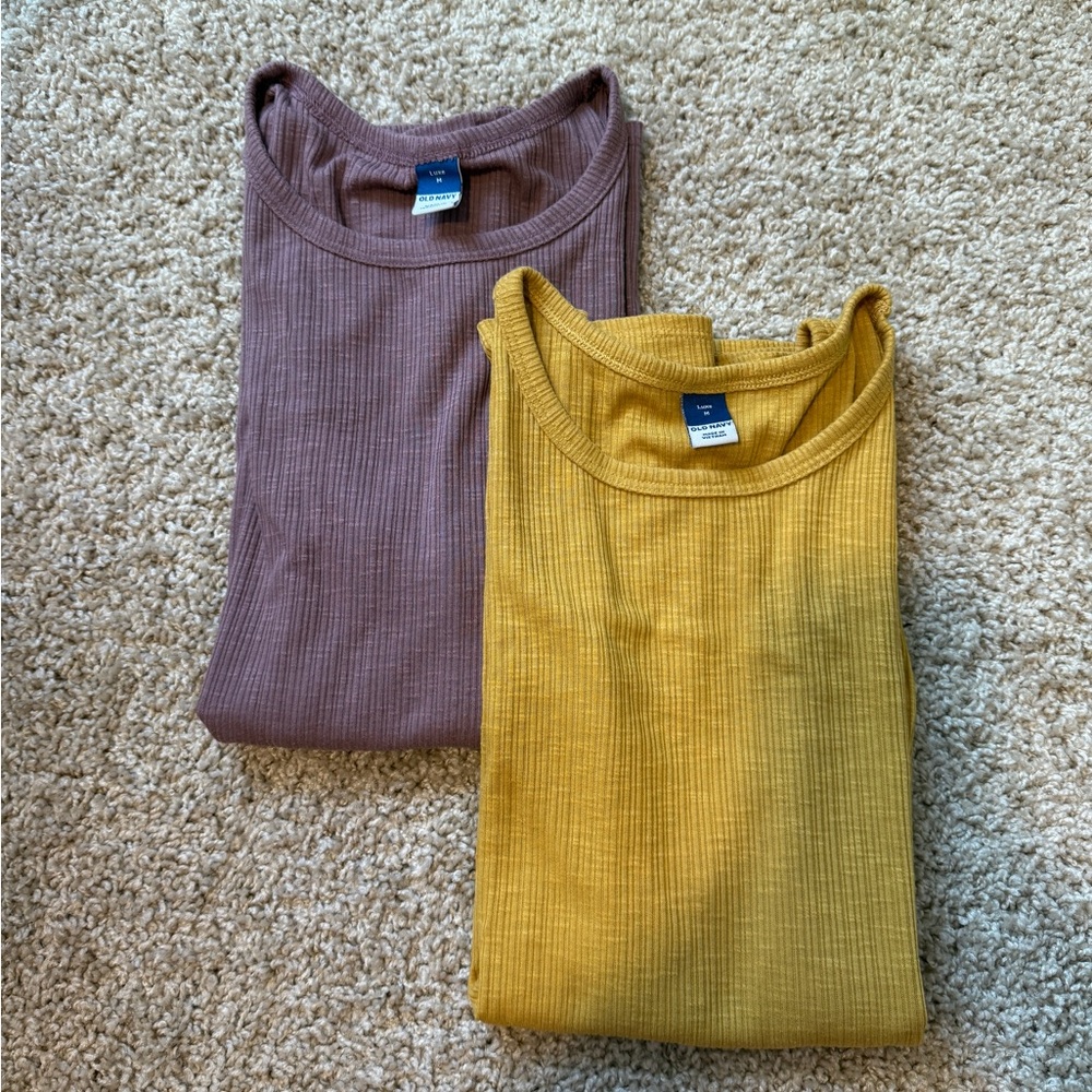 Old Navy Yellow and Purple Tank Top Bundle